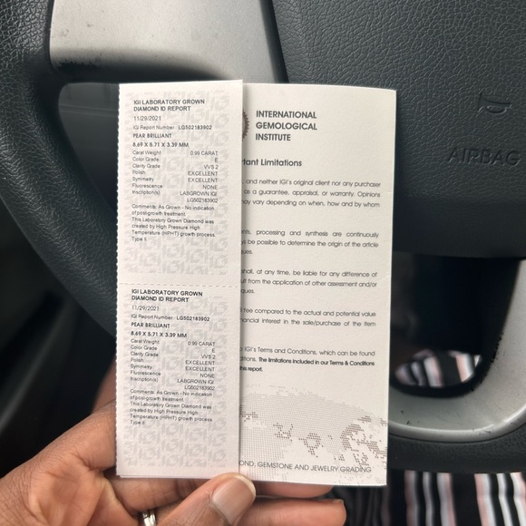 18K White Gold Petite Twisted Vine Lab Diamond Ring (Size 4) - Picture 7 of 10